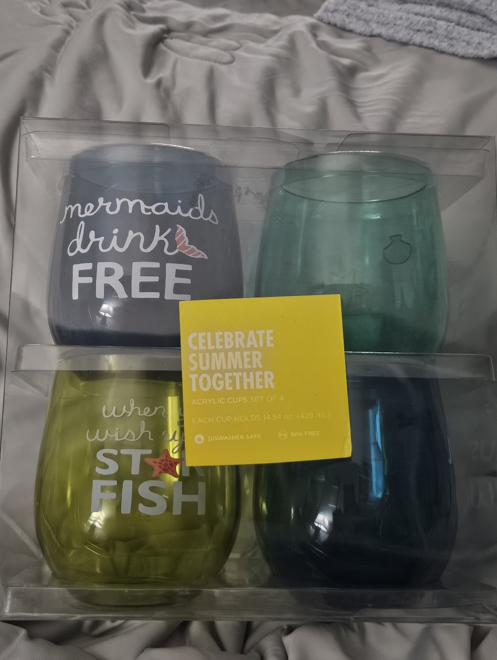 Kohl's Coastal Colored Stemless Tumblers - Coastal